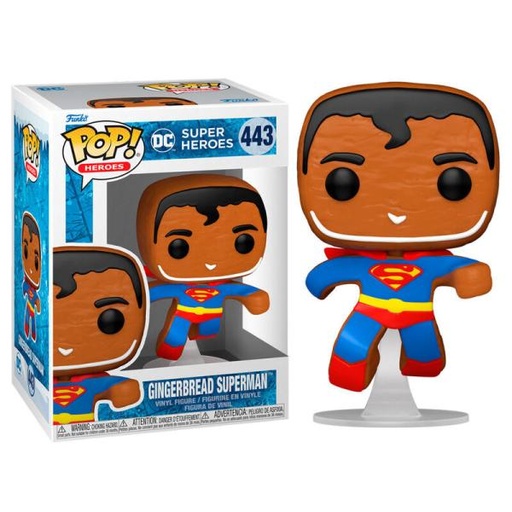 [FK64322] Figura Funko Pop! DC Comics (443) Gingerbread Superman 3a+