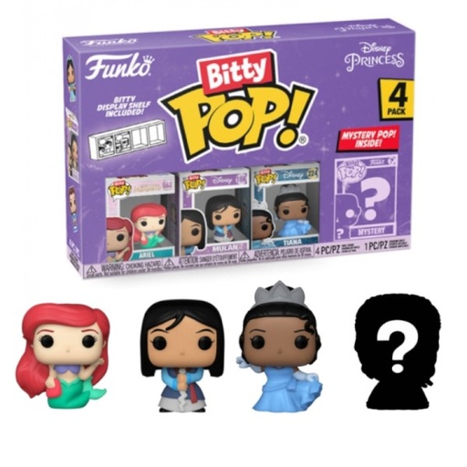 [FK73027] Set/4 Figuritas Funko Bitty Pop! Disney Princesas 3a+