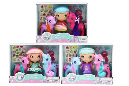 [GIG21421] Muñeca y Ponys c/ Stickers Mis Felices Amigos Surt/3 3a+
