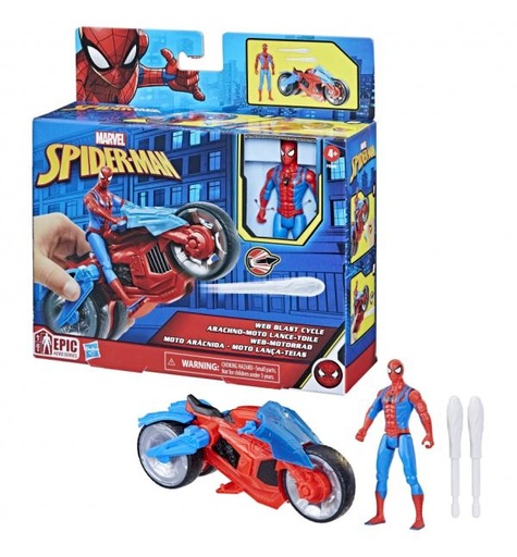 [HBF6899] Figura Marvel Spider-Man con Moto Arácnida 4a+