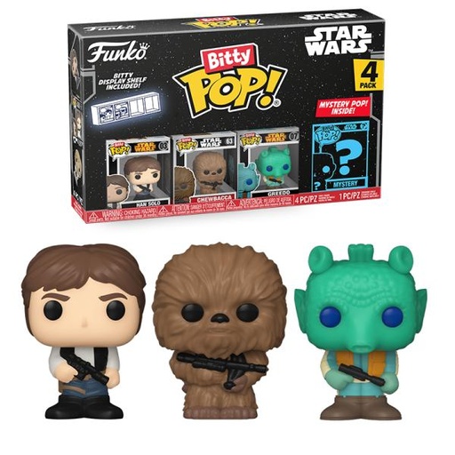 [FK71513] Set/4 Figuritas Funko Bitty Pop! Star Wars 3a+
