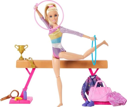 [MTHRG52] Muñeca Barbie Gimnasta Rubia 3a+