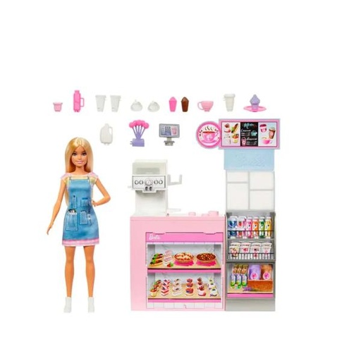 [MTHXN94] Muñeca Barbie con Cafeteria 10Pzs 3a+