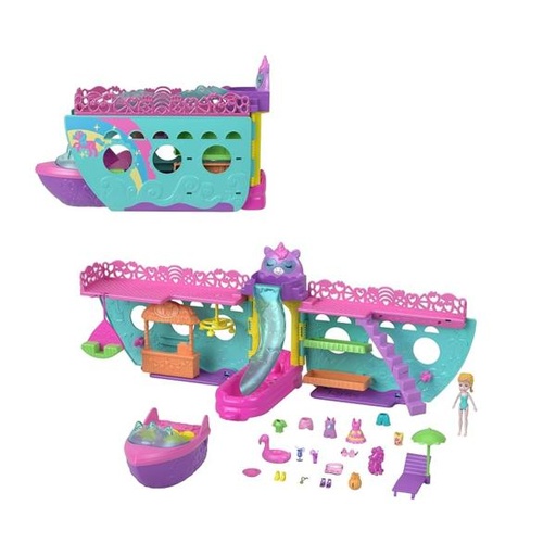 [MTHWP26] Polly Pocket Crusero de Unicornio y Cambia de Color 4a+