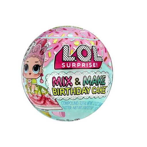 [MG593140] Muñeca L.O.L Sorpresa Mix & Make Birthday Cake Displ/12 4a+