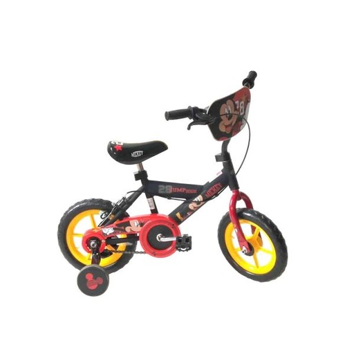 [PI12004MK6] Bicicleta #12 de Mickey Mouse Negra con Rojo (104806)