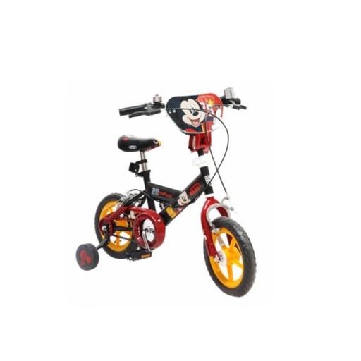 [PI12004MK] Bicicleta #12 de Mickey Mouse Negra con Rojo (115765)