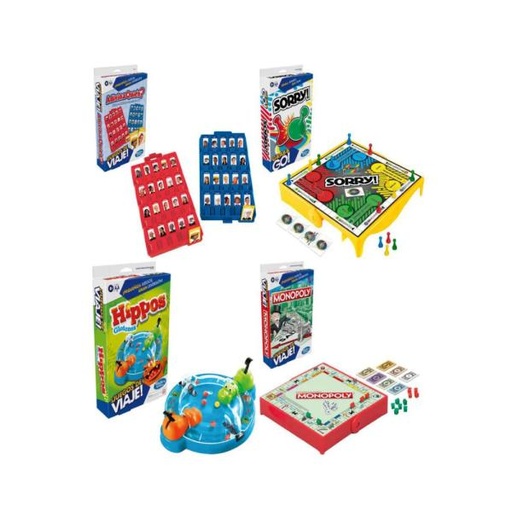 [HBF8249] Hasbro Games - Juegos de Mesa de Viaje surtido 8a+(f8256-f8257-f8255)