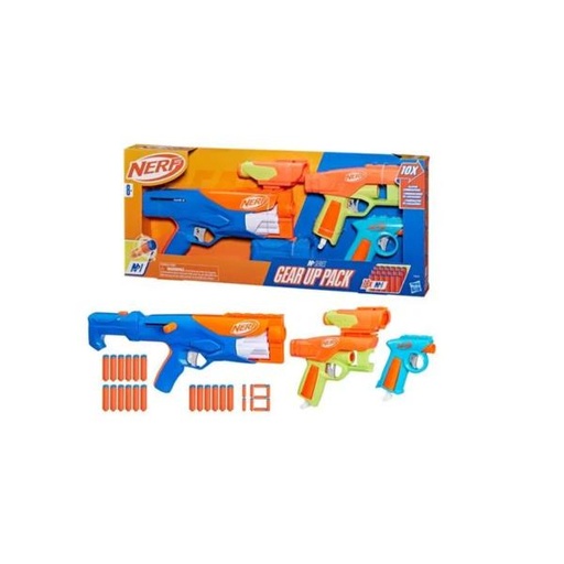 [HBF8634] Lanzadores de Dardos Nerf Gear up Pack Set/3 8a+
