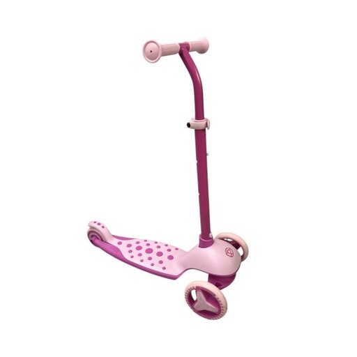 [ZEM3P] Scooter de 3 Ruedas Mini Led Rosado 2a+ 30Kg Max