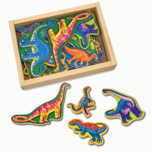 [MD10476] Dinosaurios de Madera Magnéticos 20Pzs 2a+