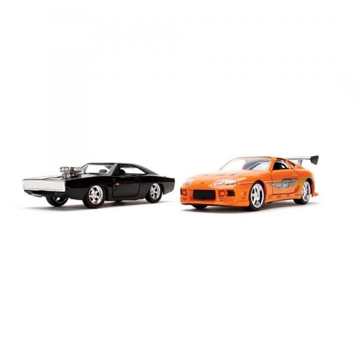 [JA31981] Carro Rapidos y Furiosos Dodge Charger de Dom-Toyota Supra de Brian Set de 2 8a+