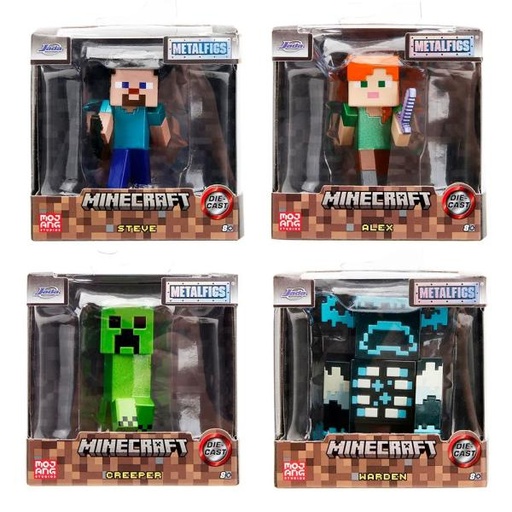 [JA85138] Figuras Metalfigs 2.5" Minecraft Displ/12 Surt/4 8a+