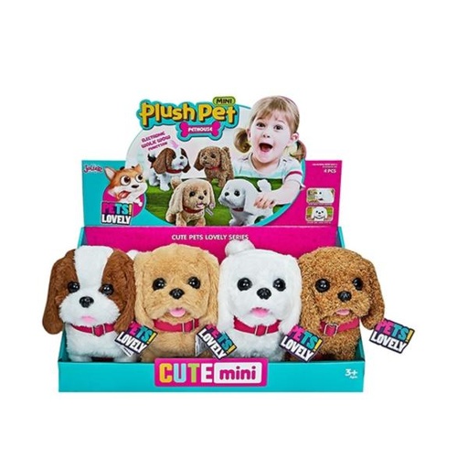 [WWMC1045] Perro de Peluche con Movimiento y Sonido Displ/4 Surt/4 3a+ (454574)