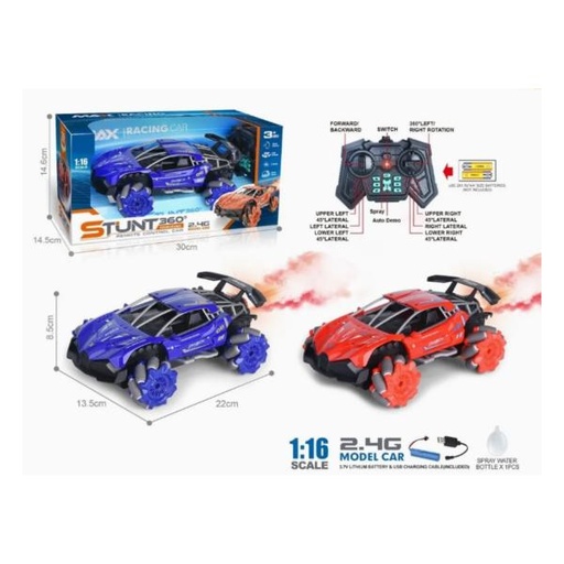 [WWSL1652A] Carro Control Remoto Stunt 360° Surt/2 3A+ (452281)