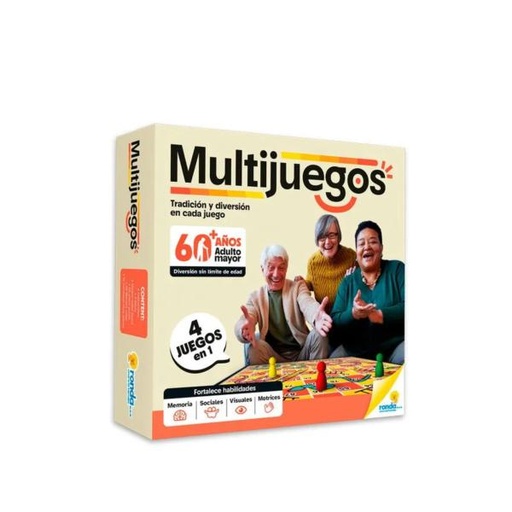 [RN12518] Juego de Mesa Multijuegos 4en1 60a+