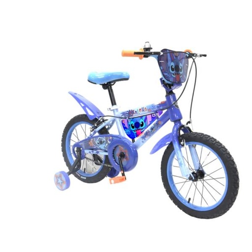 [PI16016ST] Bicicleta Deluxe Disney Stitch 16" Azul 5a+ 120141)