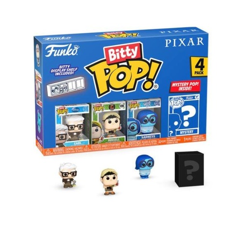 [FK75468] Set/4 Figura Funko Pop! Bitty Disney Pixar Displ/12 3a+