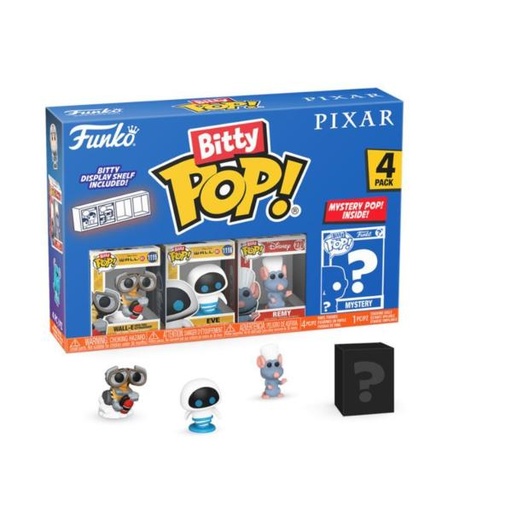 [FK75469] Set/4 Figura Funko Pop! Bitty Disney Pixar Displ/12 3a+