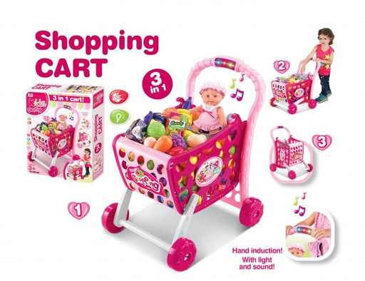 [XG008902] Carrito de Compras Rosado 3 en1 3a+ (410021)