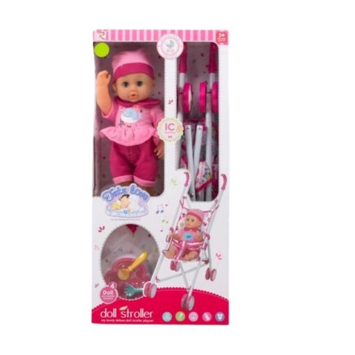 [WW86886] Bebé con Coche 8pzs con Sonidos 3a+(423762)