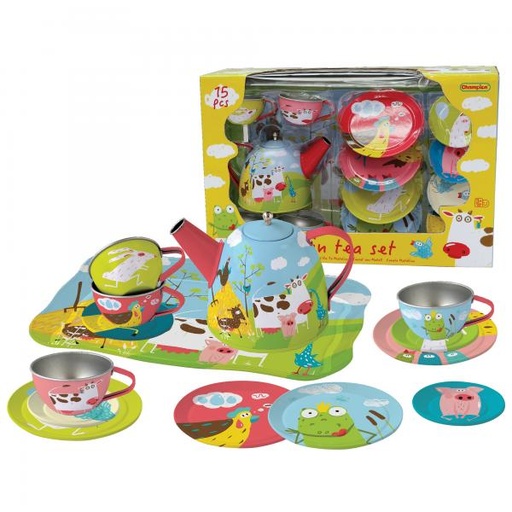 [CM41107] Juego de Té Aluminio Granja 15 pzs 3a+