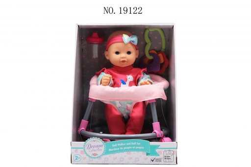 [GIG19122] Bebé y Andadera con Accesorios 30,5cm Dream Collection 2a+