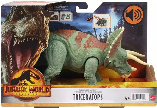 [MTHDX34] Figura  Jurassic World Dominion Triceratops Ruge Y Ataca 4a+