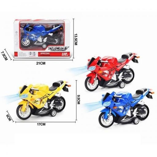 [WW777] Motocicleta de Fricción Luz y Sonidos 1:12 3a+ (440172)