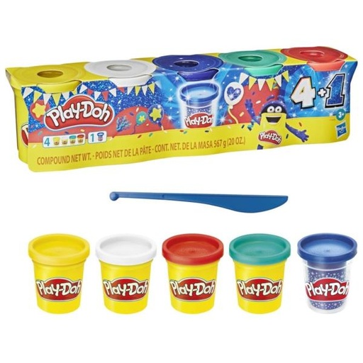 [HBF1848] Play-Doh - Plasticina Celebración Zafiro 65 Aniversario 4+1 3a+