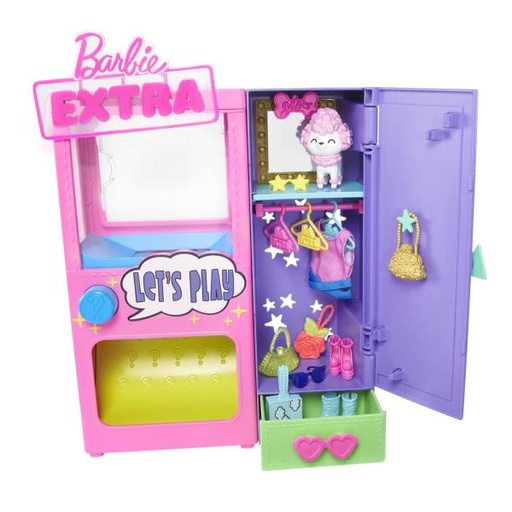 [MTHFG75] Closet y Máquina de Sorpresas Barbie Extra c/Accesorios 20 pzs 3a+