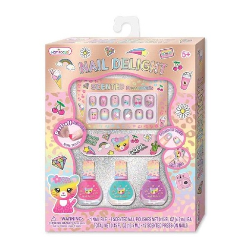 [HF023LP] Juego de Esmaltes y Uñas Leopardo 5a+