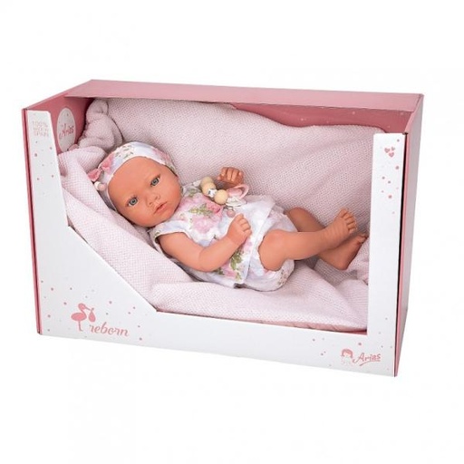 [AS98106] Bebé Real 38 cm Arias Reborn Inna Rosa C/Manta 3a+