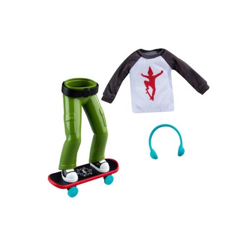 [SX015192] Ropa y Accesorios Skater Pantalones /Plástico Rígido c/Patineta p Elfo Displ/6 3A  Figura no Incluida+