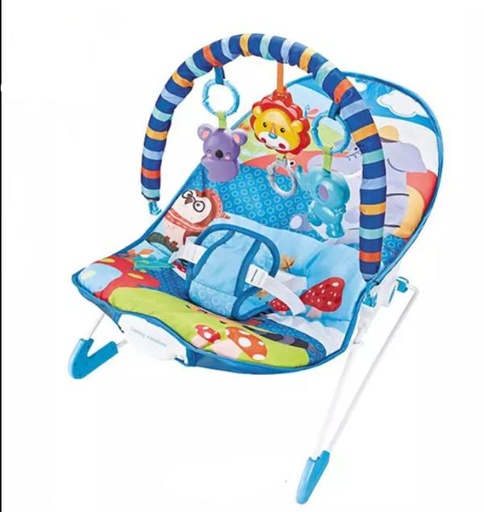 [AL55574] Silla Vibradora Musical Azul  Ajustable.