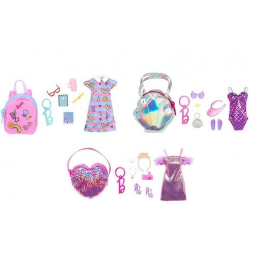 [MTHJT42] Bolsito con Ropa de Barbie Surtido de 3 3a+ ( Se venden por separado )