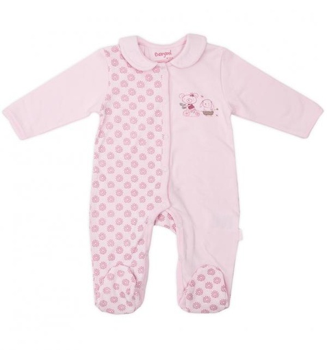 [BBL1803012M] Mameluco Manga Larga Rosa Niña C/Caja 12m