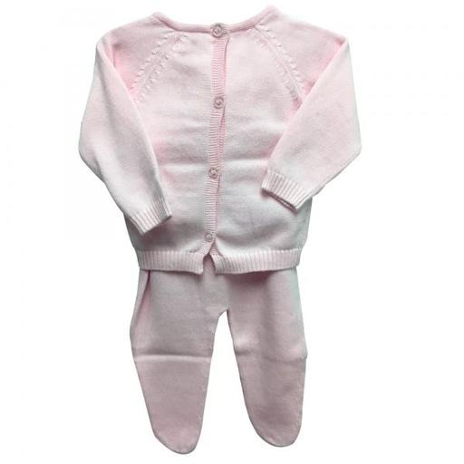 [BBL190860M] Pijama 2 Piezas Rosada C/Caja 0m