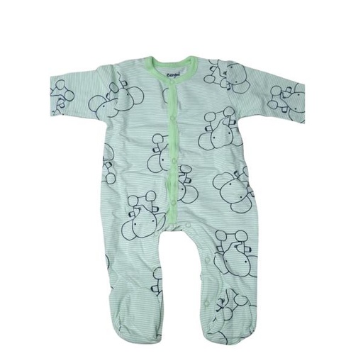 [BBL190353M] Mameluco Verde Elefantes Caja de Regalo