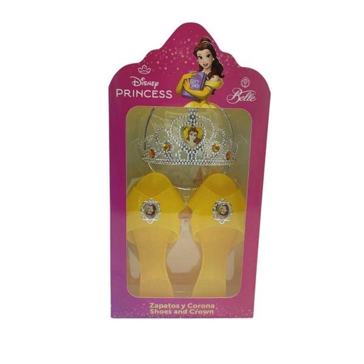 [CV5243] Set de Corona y Zapatos Disney Princesa Bella 3a+ (PT-Bella-RP21)