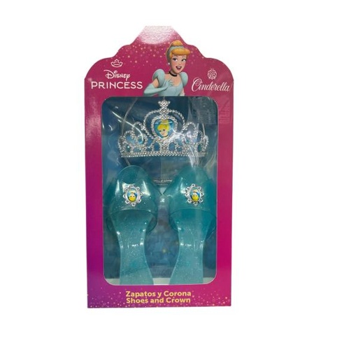 [CV5250] Set de Corona y Zapatos Disney Princesa Cenicienta  3a+ (PT-CEN-RP21)