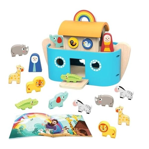 [TKTF330] Arca de Noé con Figuras para Encajar 24m+