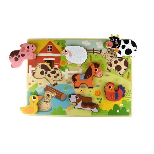 [TKTH636] Rompecabezas Animales de la Granja de Encajar 12m+