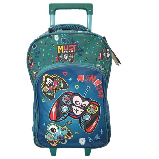 [DK586030] Salveque Grande con rodines,cartuchera y lonchera Gamer 3a+