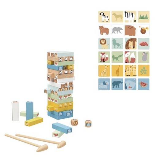 [TKTY704N] Juego de Mesa Jenga de Animales de la Selva 3a+