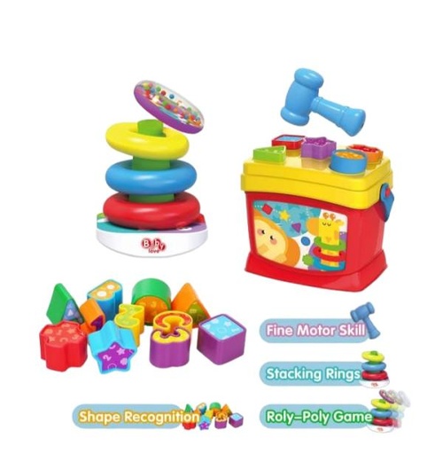 [WW35777C] Juego de Torre Apilable y Cubo de Encajar 12m+ (450188)