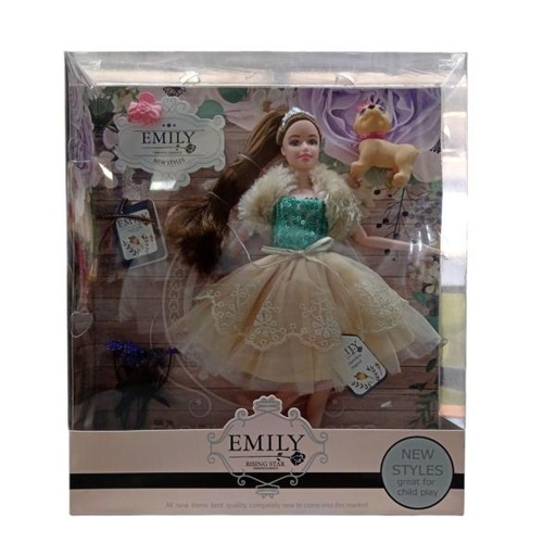 [WWQJ079C] Muñeca Emily Estrella en Ascenso con Perrito 3a+ (455985)