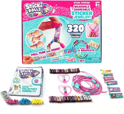 [BTSR300] Pulseras y Collar con 320 Stickers 5a+ ( STICKI ROLLS )