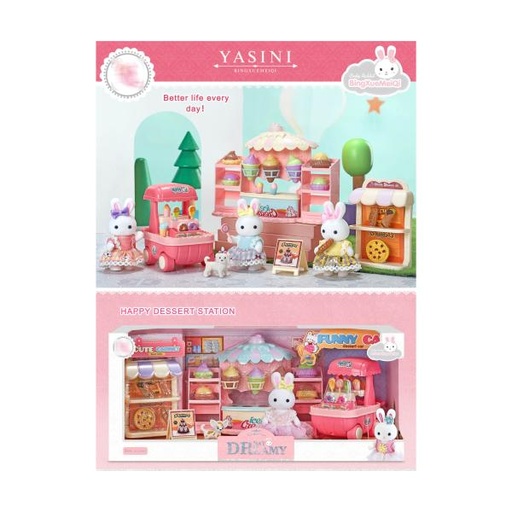 [WW6692] Figura Ternurin Bay Dreamy Cady Rabbit Set de Heladeria 3a+