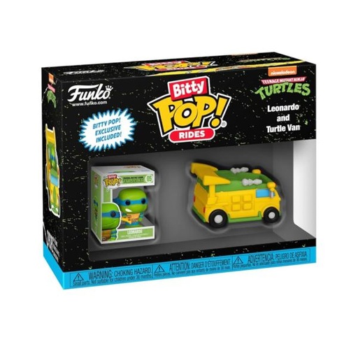 [FK83626] Figura Funko Pop! Bitty Tortugas Ninja Leonardo and Turtle Van  3a+